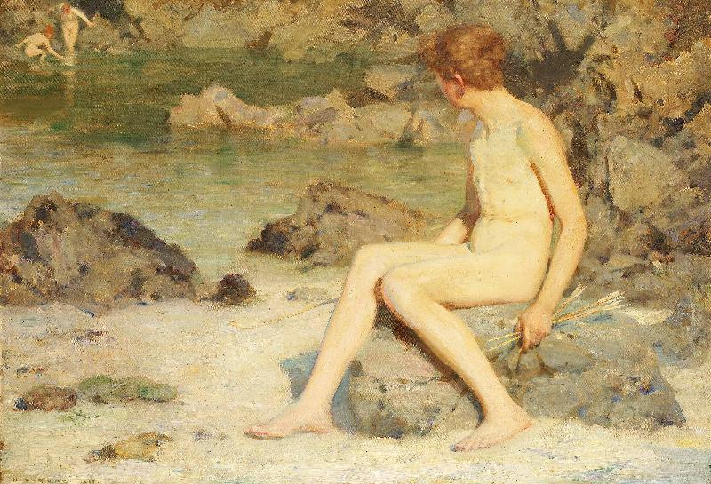 Henry Scott Tuke Cupid and Sea Nymphs oil painting picture